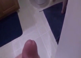 Jerking it while looking at mommy