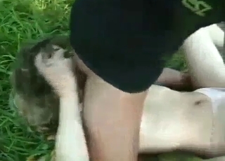 Crazy outdoor incest gets crazier